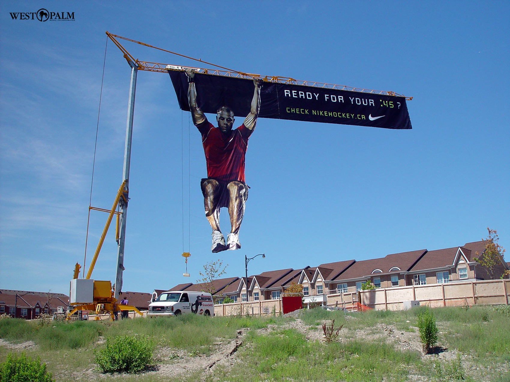 Nike — crane stunt billboard